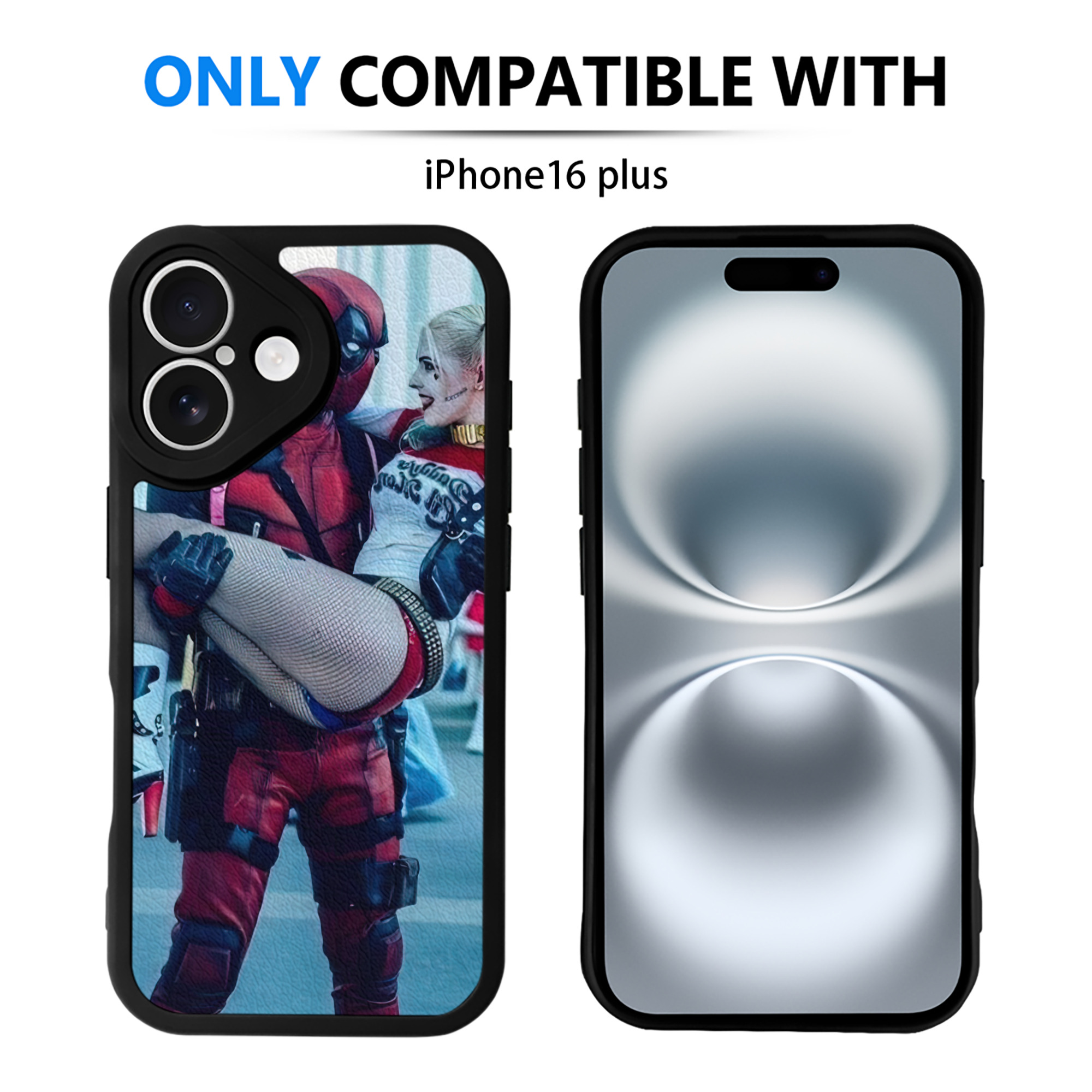 （画像用） Deadpool デッドプール 【iPhone 16シリーズ対応】シリコンスマホケース（レザー調） 材質：シリコン